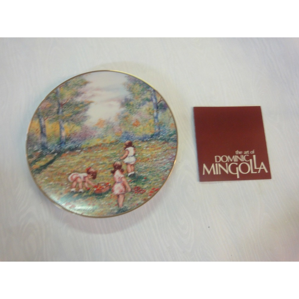 Picking flowers Dominic Mingolla 1977 Calhouns collectors plate